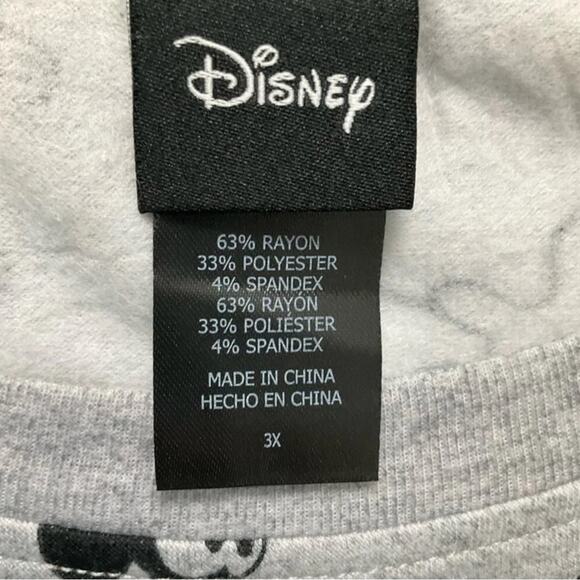Disney Women's Pajamas Set Gray Size 3X NWT - Picture 3 of 8